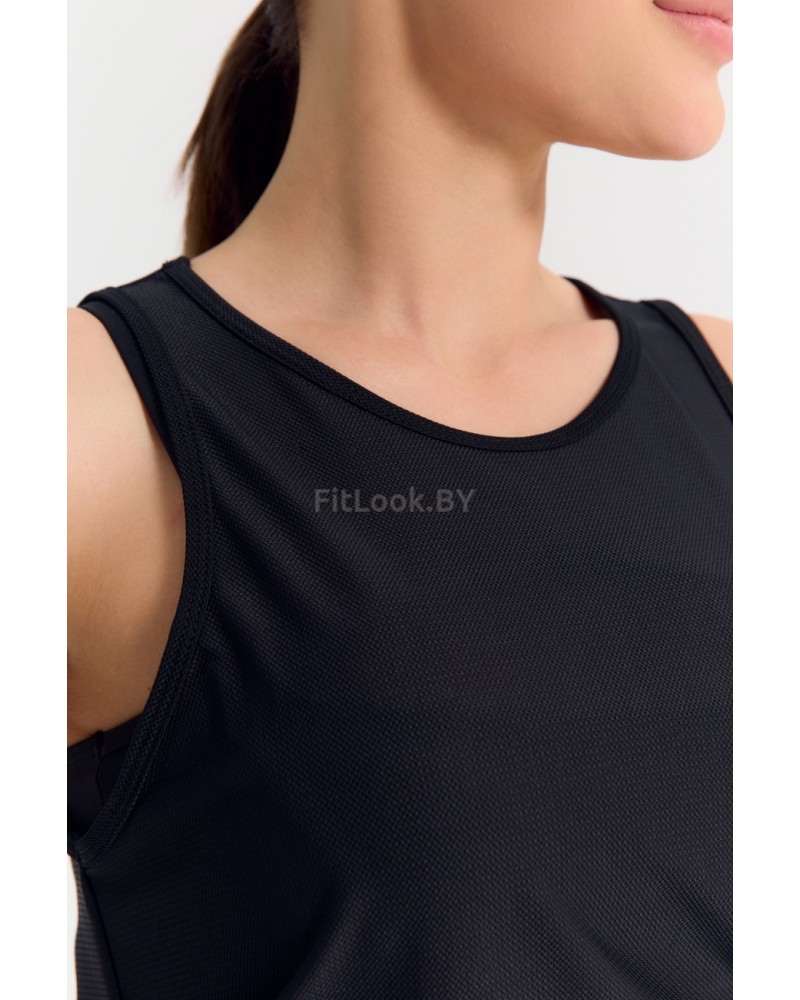 Майка-сетка спортивная с завязками Tie Black