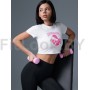 Укороченная спортивная футболка из хлопка