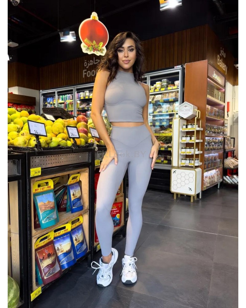 Майка-топ Bona Fashion: Top "Ribbed Gray"