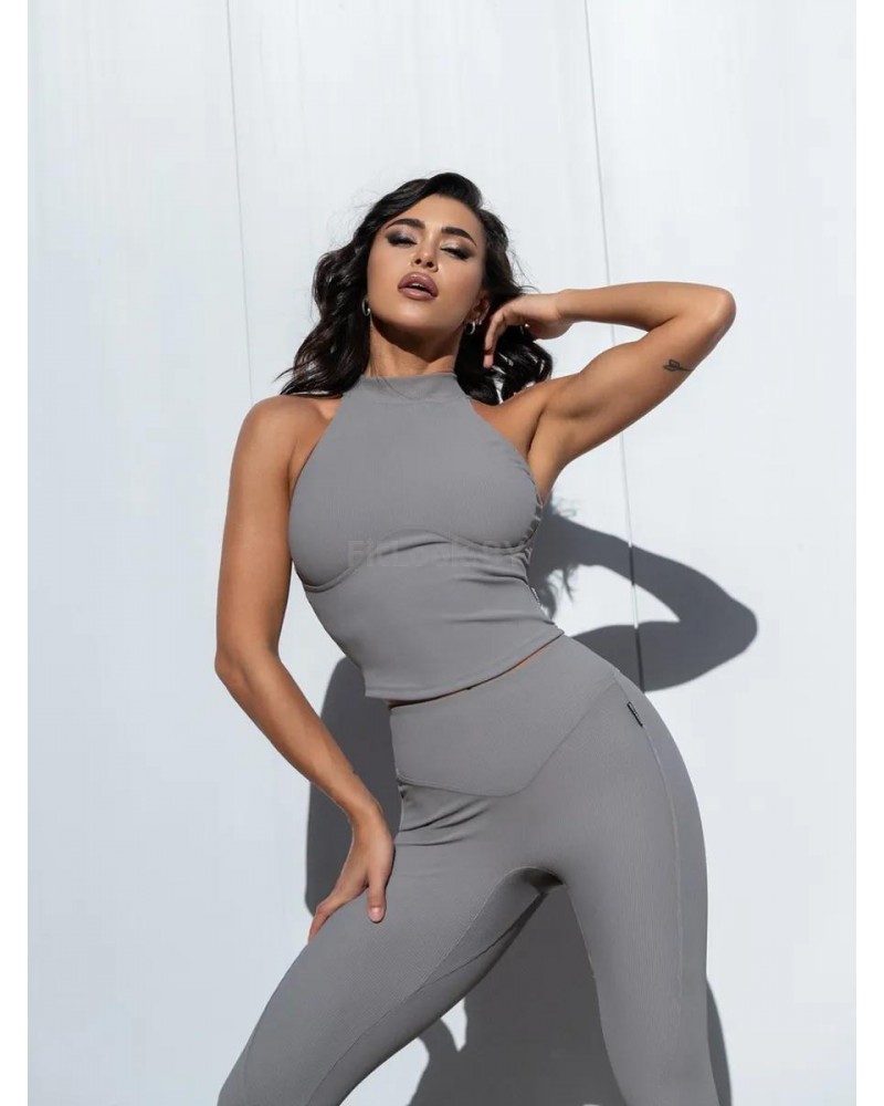 Майка-топ Bona Fashion: Top "Ribbed Gray"