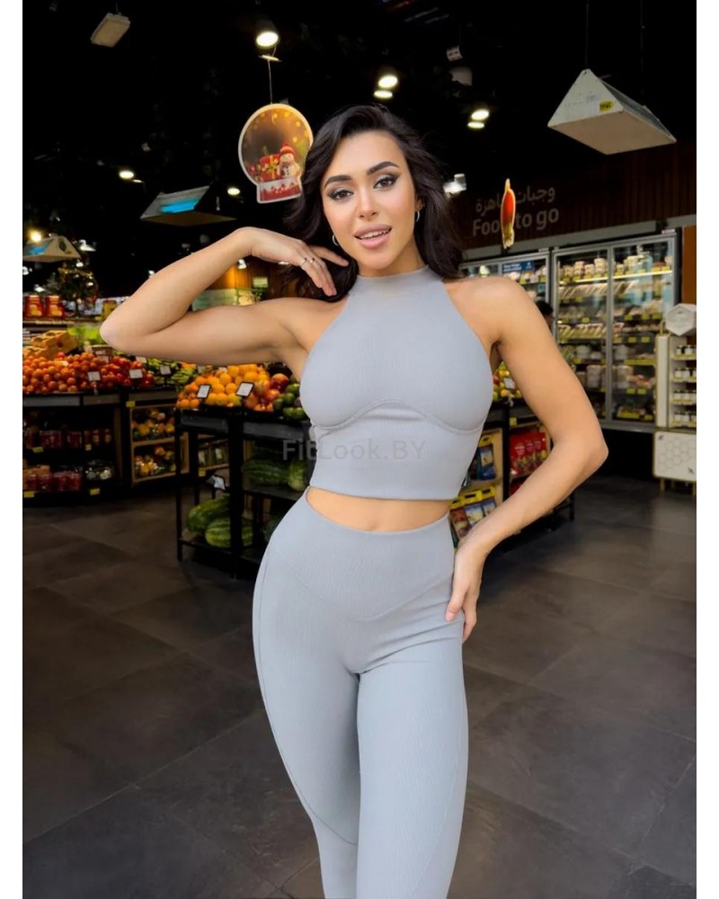 Майка-топ Bona Fashion: Top "Ribbed Gray"