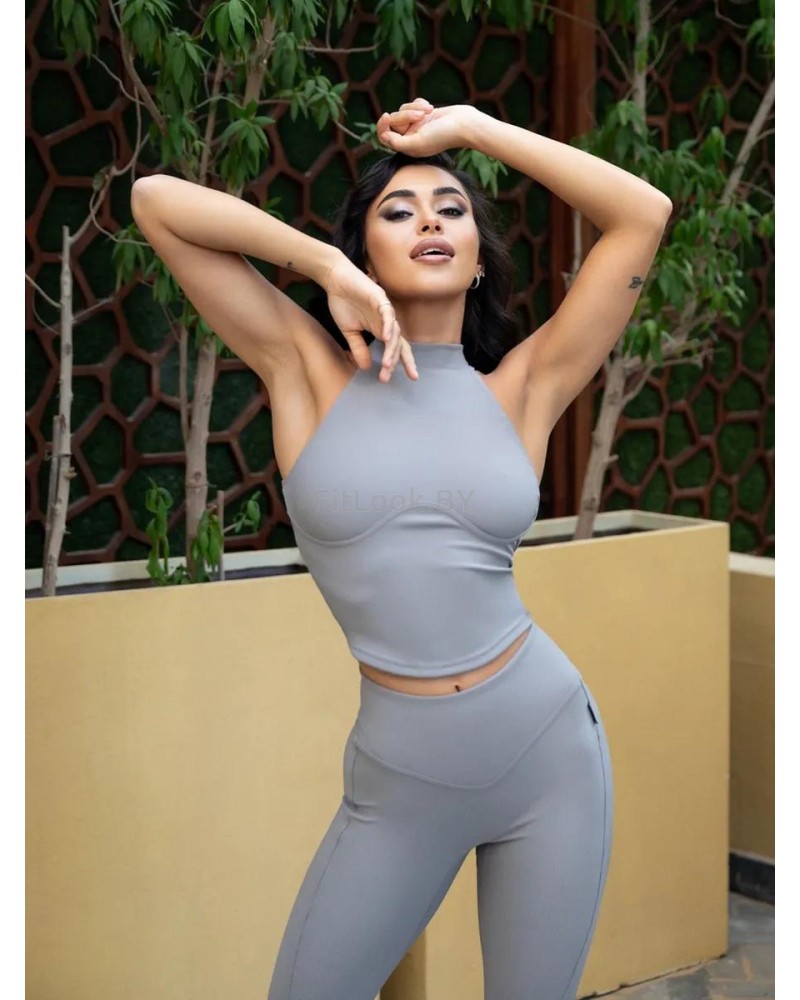 Майка-топ Bona Fashion: Top "Ribbed Gray"