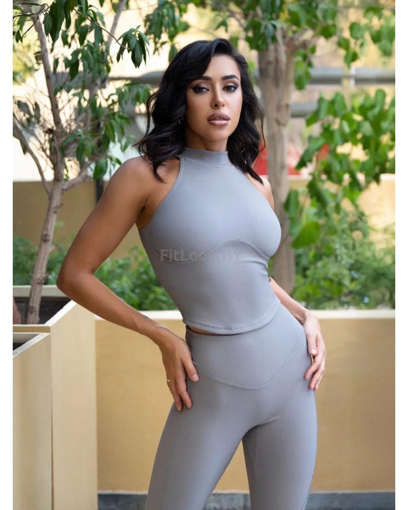 Майка-топ Bona Fashion: Top "Ribbed Gray"