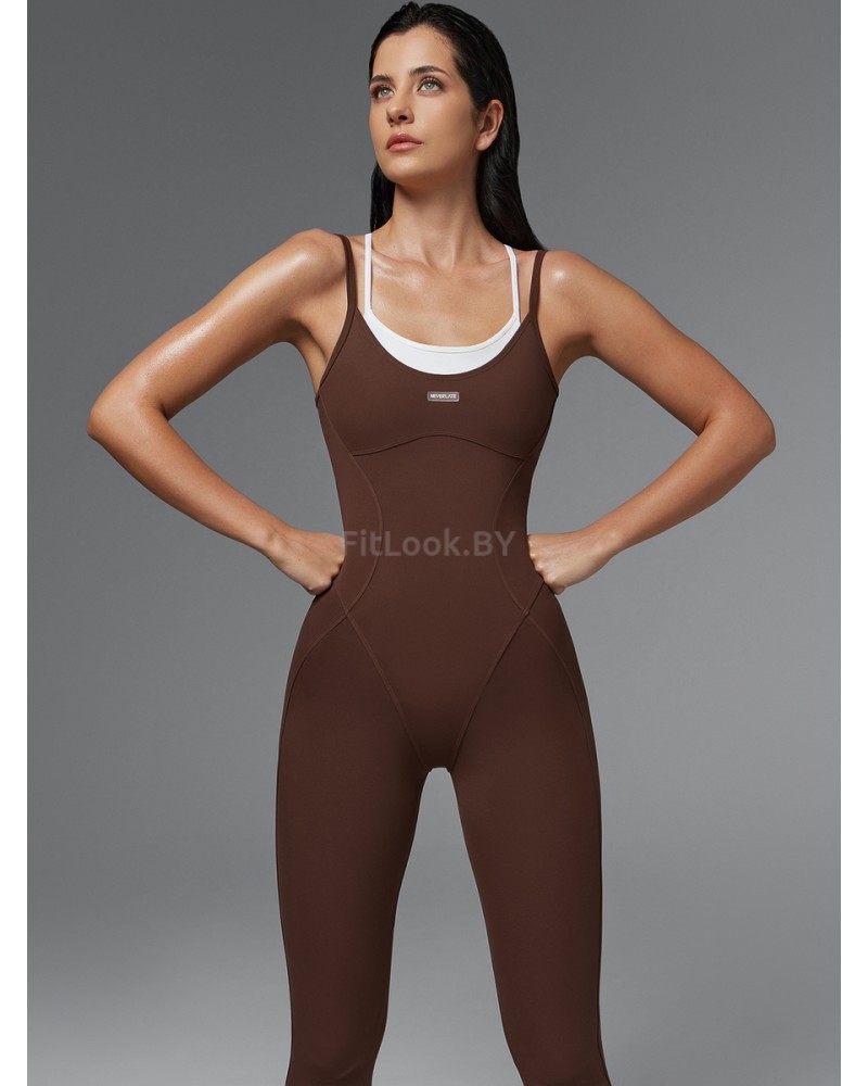Женский моделирующий комбинезон  c имитацией топа Neverlate  BodySuit Brownie