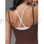 Женский моделирующий комбинезон  c имитацией топа Neverlate  BodySuit Brownie