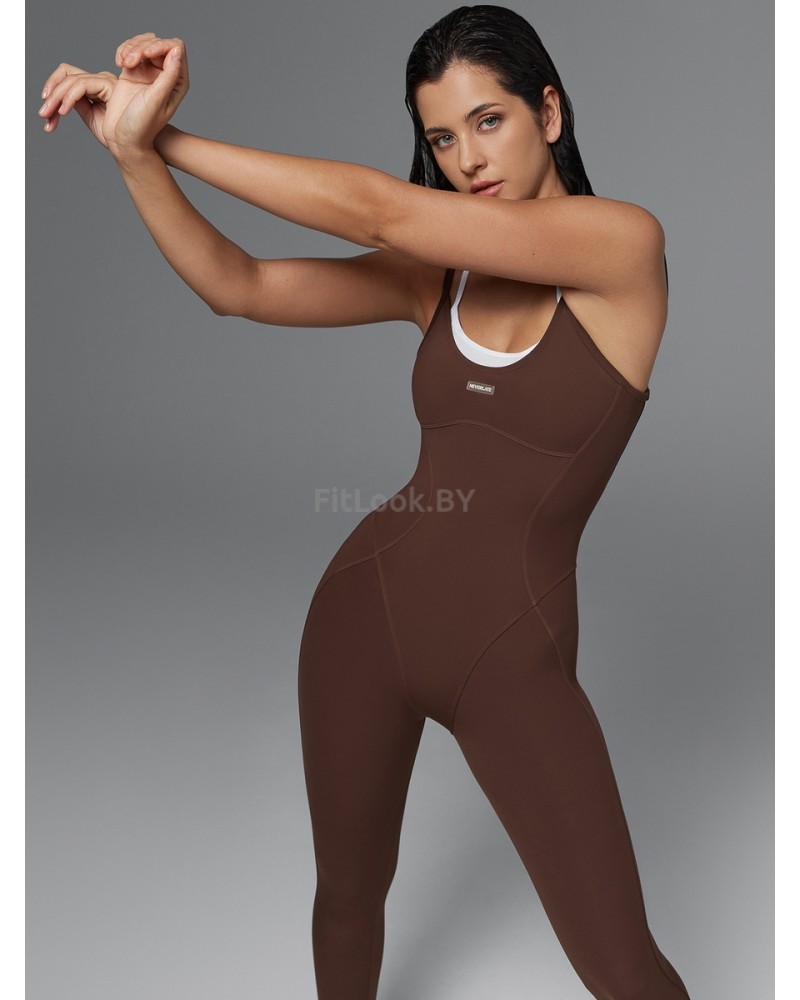 Женский моделирующий комбинезон  c имитацией топа Neverlate  BodySuit Brownie
