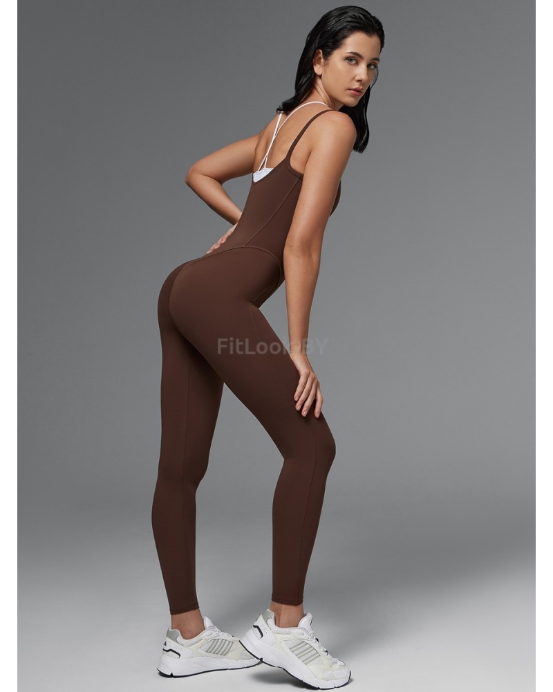 Женский моделирующий комбинезон  c имитацией топа Neverlate  BodySuit Brownie