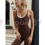 Женский моделирующий комбинезон  c имитацией топа Neverlate  BodySuit Brownie