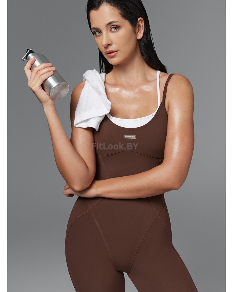 Женский моделирующий комбинезон  c имитацией топа Neverlate  BodySuit Brownie