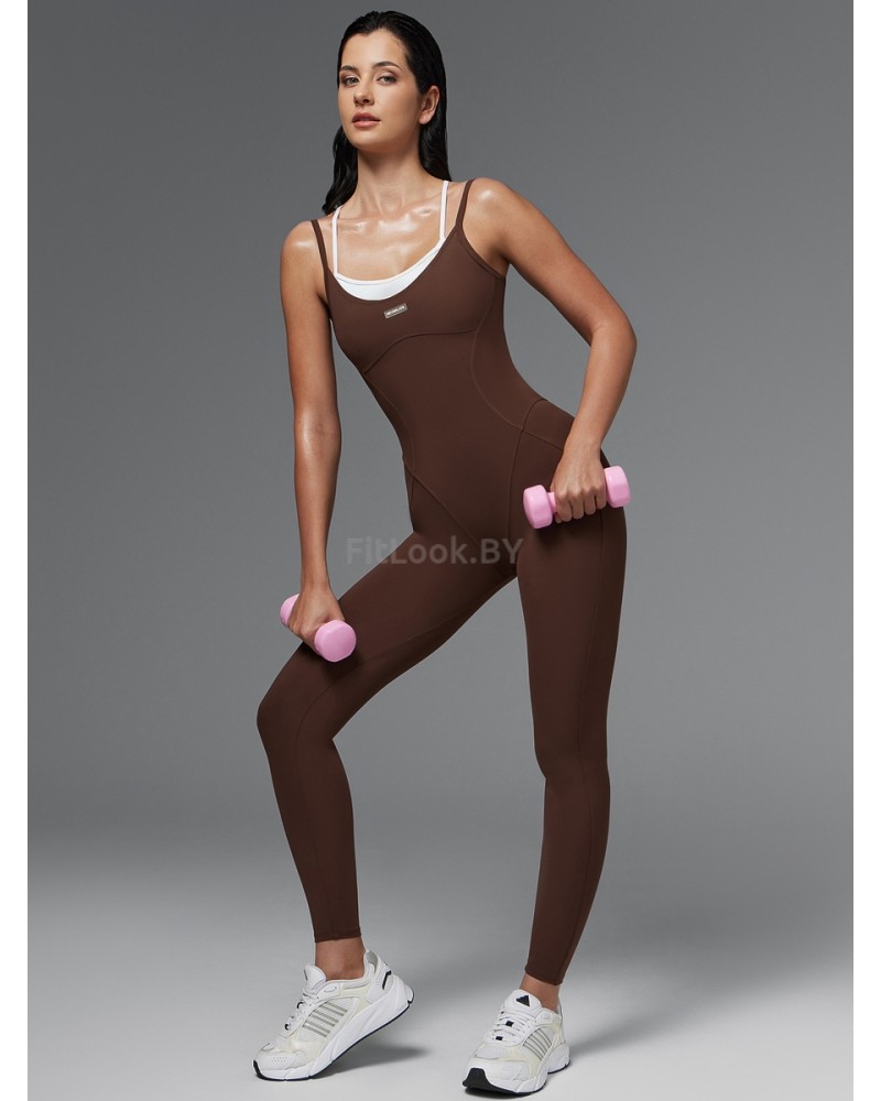 Женский моделирующий комбинезон  c имитацией топа Neverlate  BodySuit Brownie