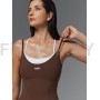 Женский моделирующий комбинезон  c имитацией топа Neverlate  BodySuit Brownie