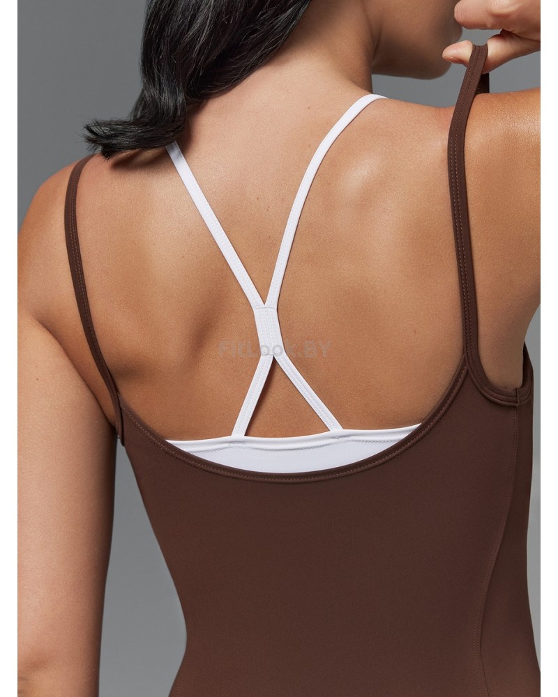 Женский моделирующий комбинезон  c имитацией топа Neverlate  BodySuit Brownie