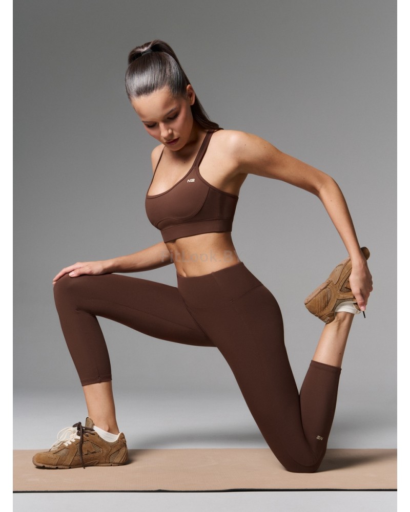 Леггинсы 7/8 с широким поясом