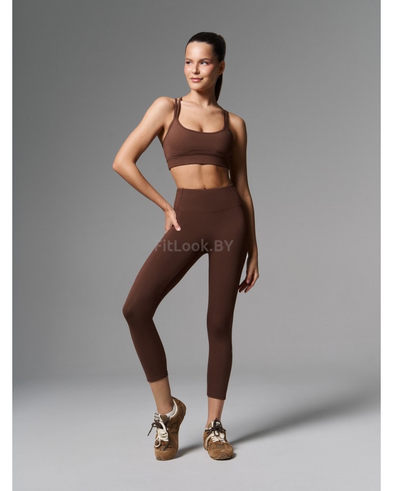 Леггинсы 7/8 с широким поясом