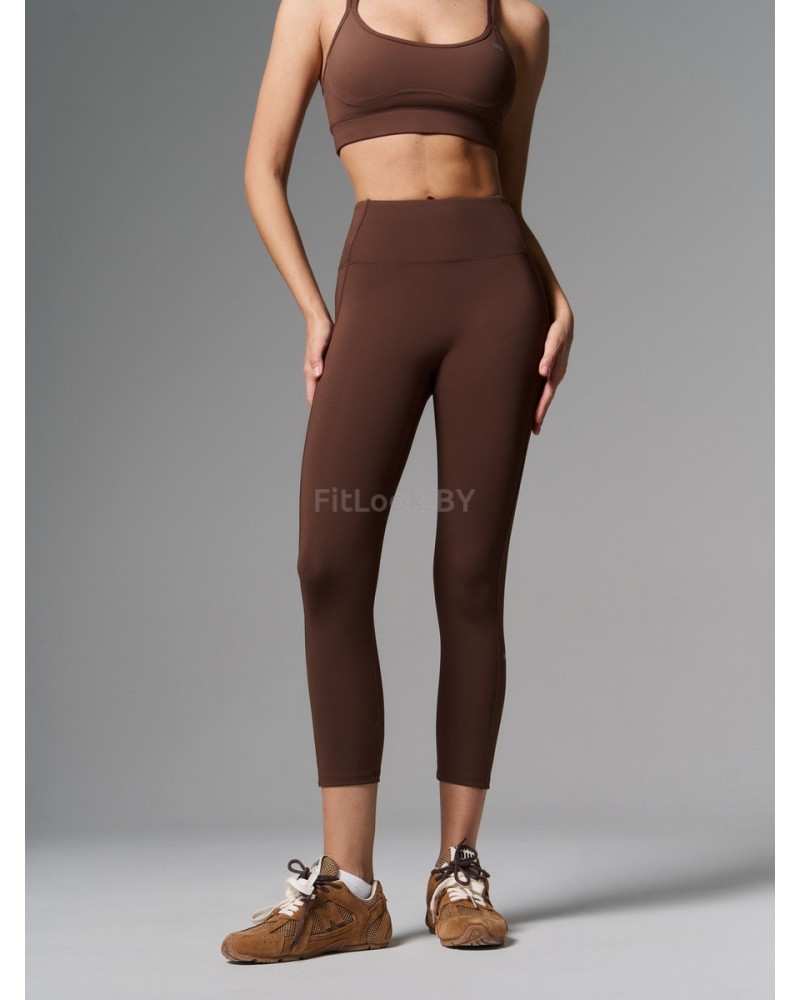 Леггинсы 7/8 с широким поясом