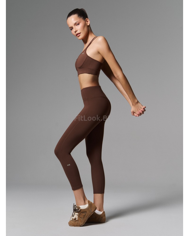 Леггинсы 7/8 с широким поясом