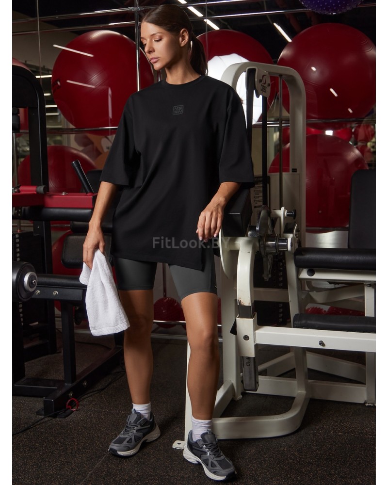 Футболка свободного силуэта ACTIVE SPORT create yourself с разрезом 