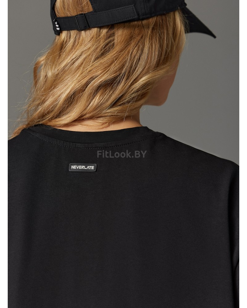 Футболка свободного силуэта ACTIVE SPORT create yourself с разрезом 