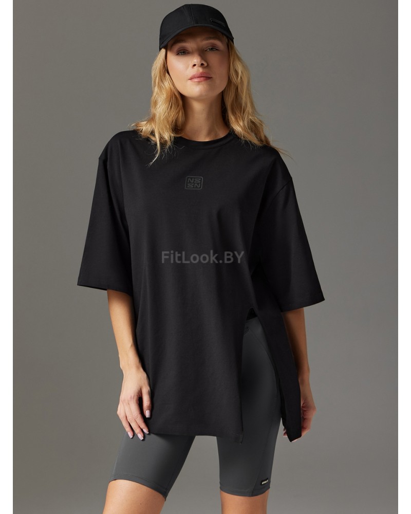 Футболка свободного силуэта ACTIVE SPORT create yourself с разрезом 