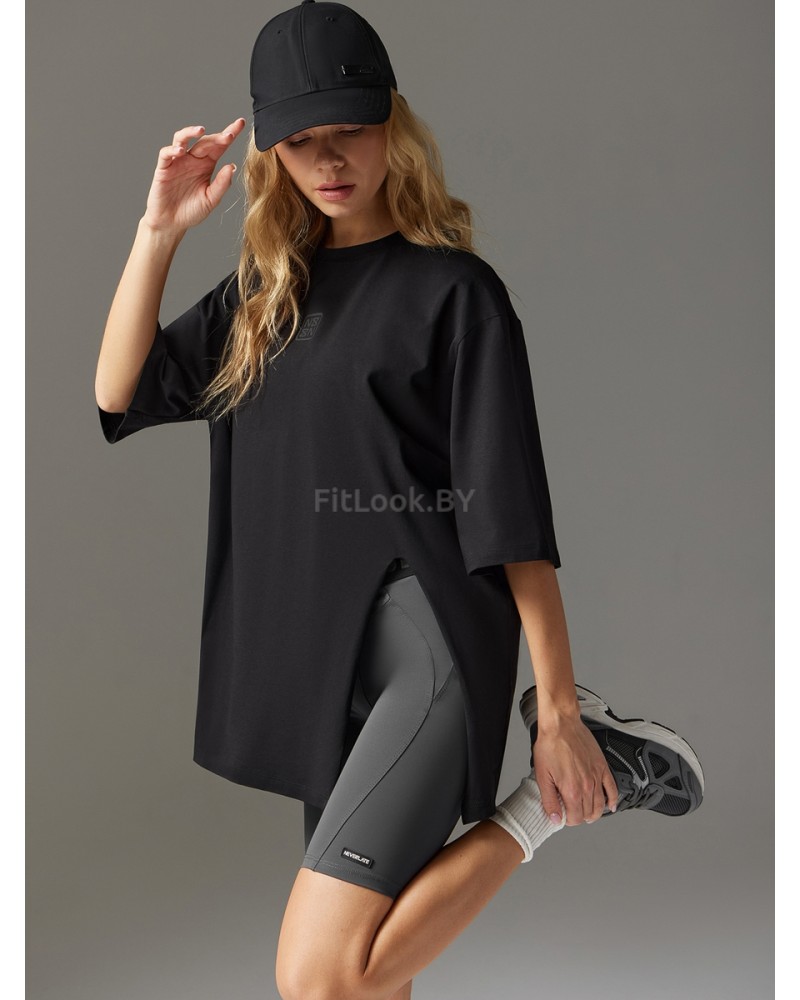 Футболка свободного силуэта ACTIVE SPORT create yourself с разрезом 