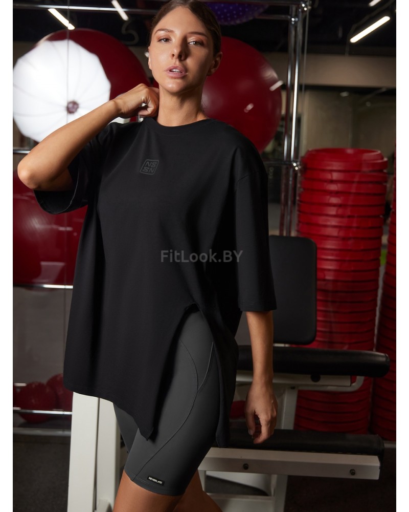 Футболка свободного силуэта ACTIVE SPORT create yourself с разрезом 