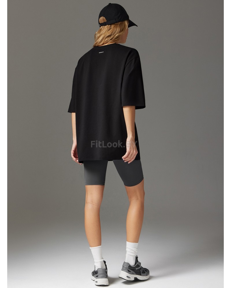 Футболка свободного силуэта ACTIVE SPORT create yourself с разрезом 