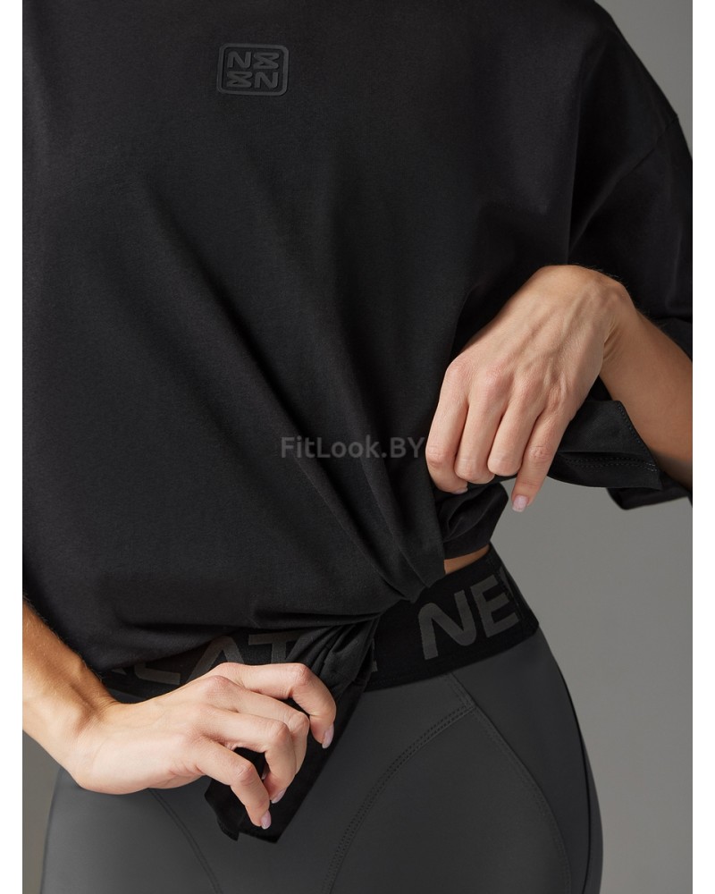 Футболка свободного силуэта ACTIVE SPORT create yourself с разрезом 