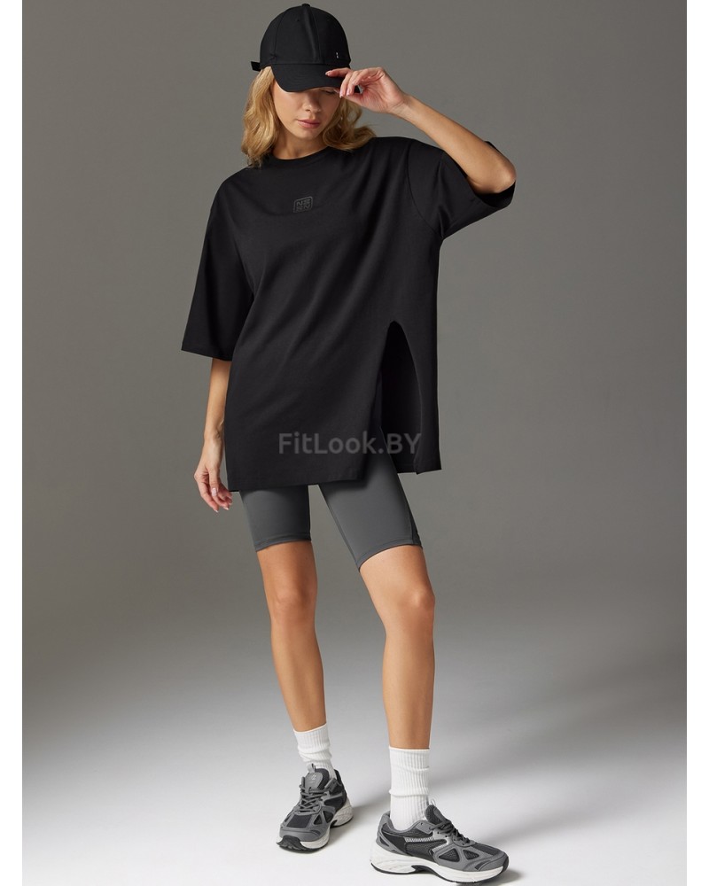 Футболка свободного силуэта ACTIVE SPORT create yourself с разрезом 