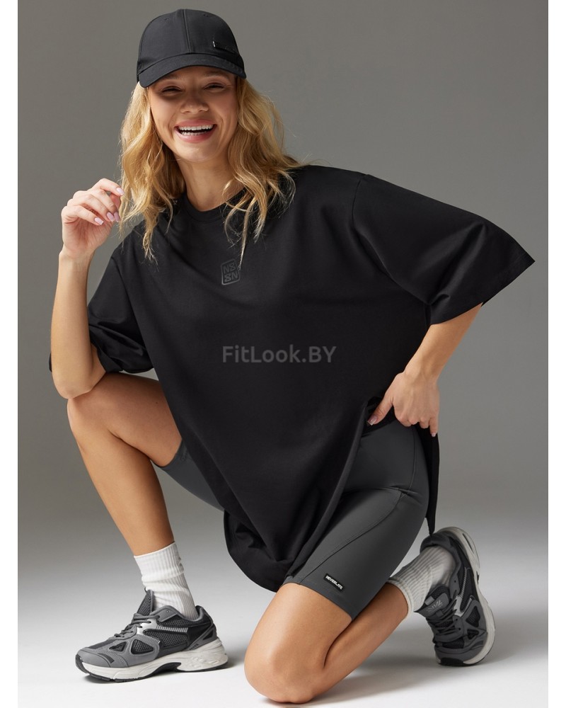 Футболка свободного силуэта ACTIVE SPORT create yourself с разрезом 