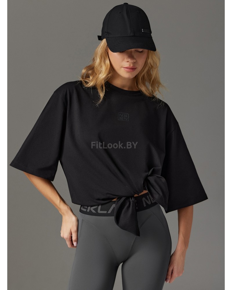 Футболка свободного силуэта ACTIVE SPORT create yourself с разрезом 