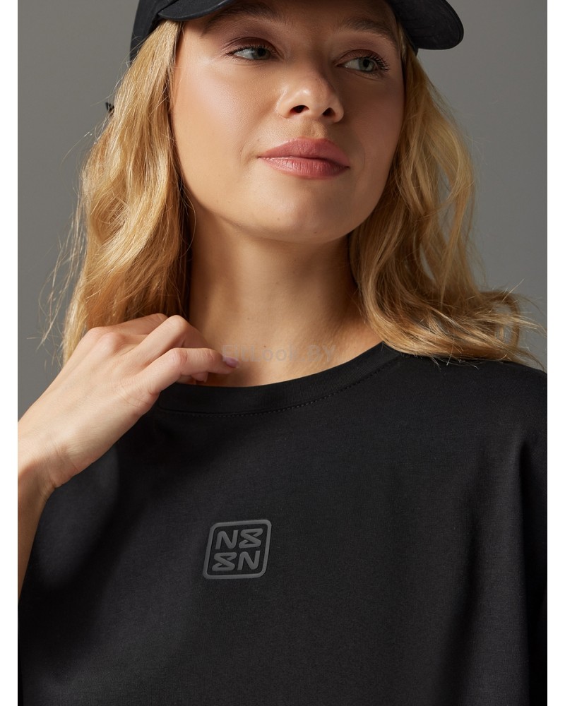 Футболка свободного силуэта ACTIVE SPORT create yourself с разрезом 