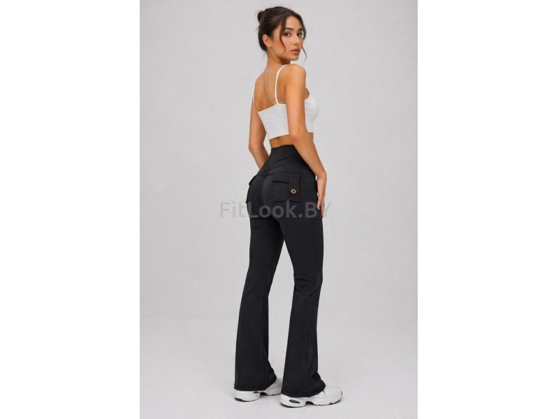 Леггинсы FITBASE Scrunch Cargo Black