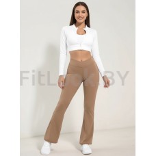 Леггинсы-клёш FITBASE Scrunch Cargo Beige