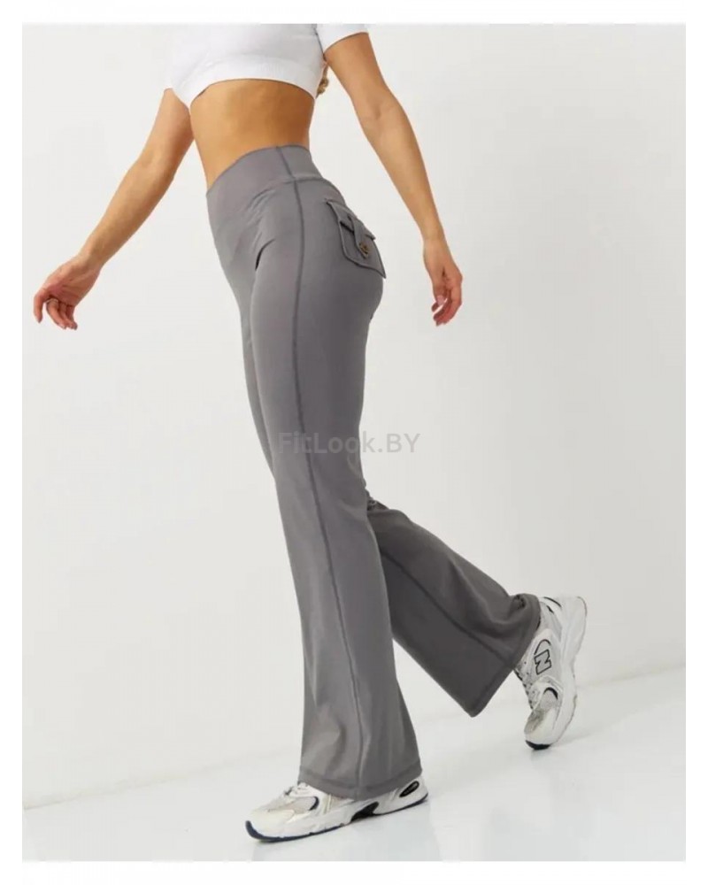 Леггинсы-клёш FITBASE Scrunch Dark Grey