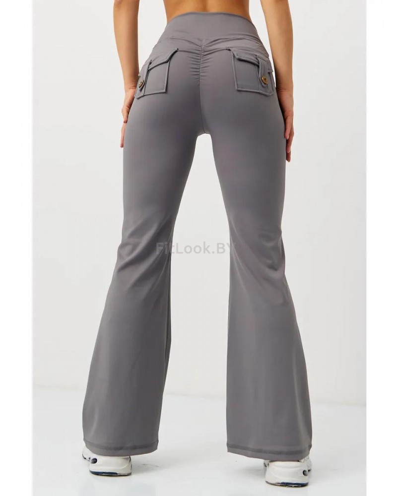 Леггинсы-клёш FITBASE Scrunch Dark Grey