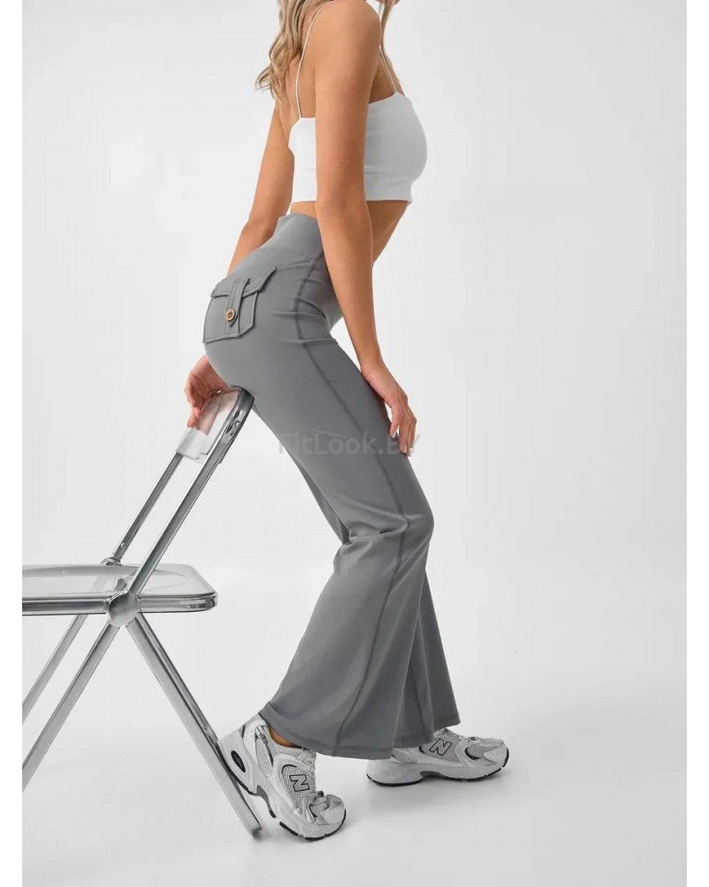 Леггинсы-клёш FITBASE Scrunch Dark Grey