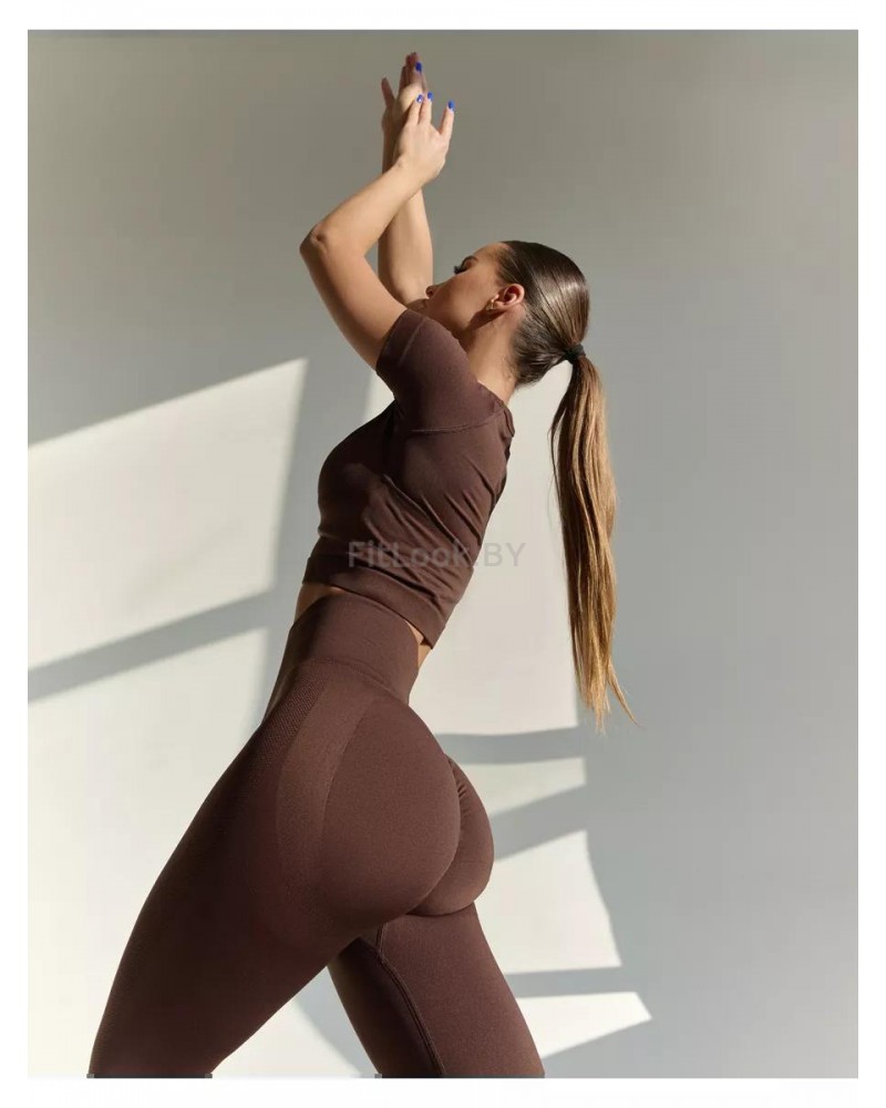 Рашгард FITBASE Short Sleeve Brown