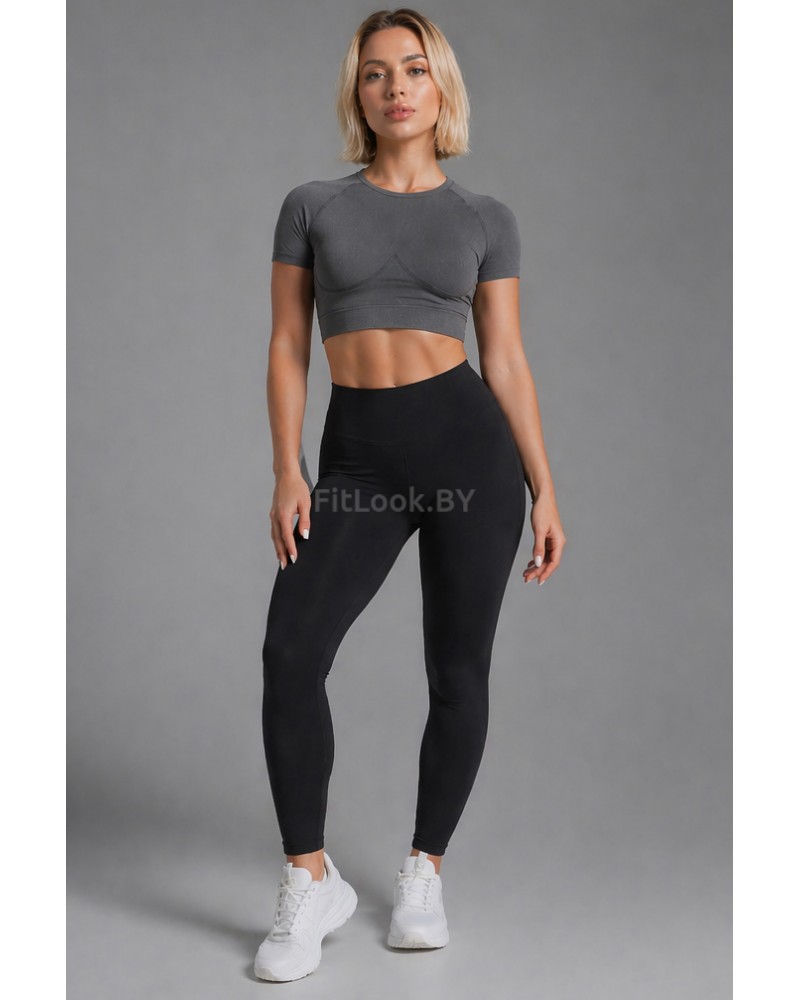 Рашгард FITBASE Short Sleeve Dark Grey