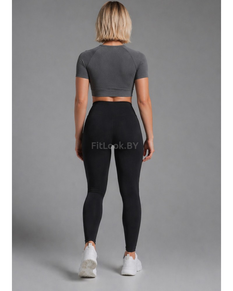 Рашгард FITBASE Short Sleeve Dark Grey