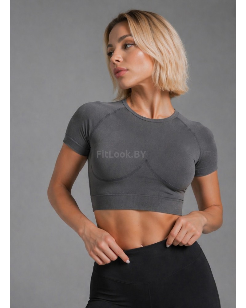 Рашгард FITBASE Short Sleeve Dark Grey