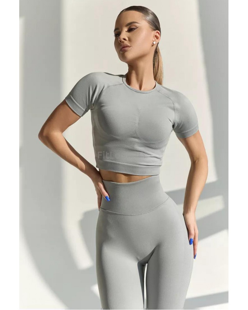 Рашгард FITBASE Short Sleeve Light Grey