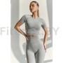 Рашгард FITBASE Short Sleeve Light Grey