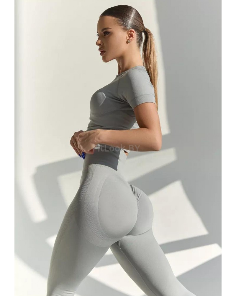 Рашгард FITBASE Short Sleeve Light Grey