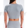Рашгард FITBASE Short Sleeve Light Grey