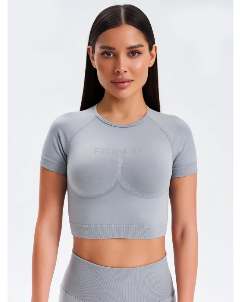 Рашгард FITBASE Short Sleeve Light Grey
