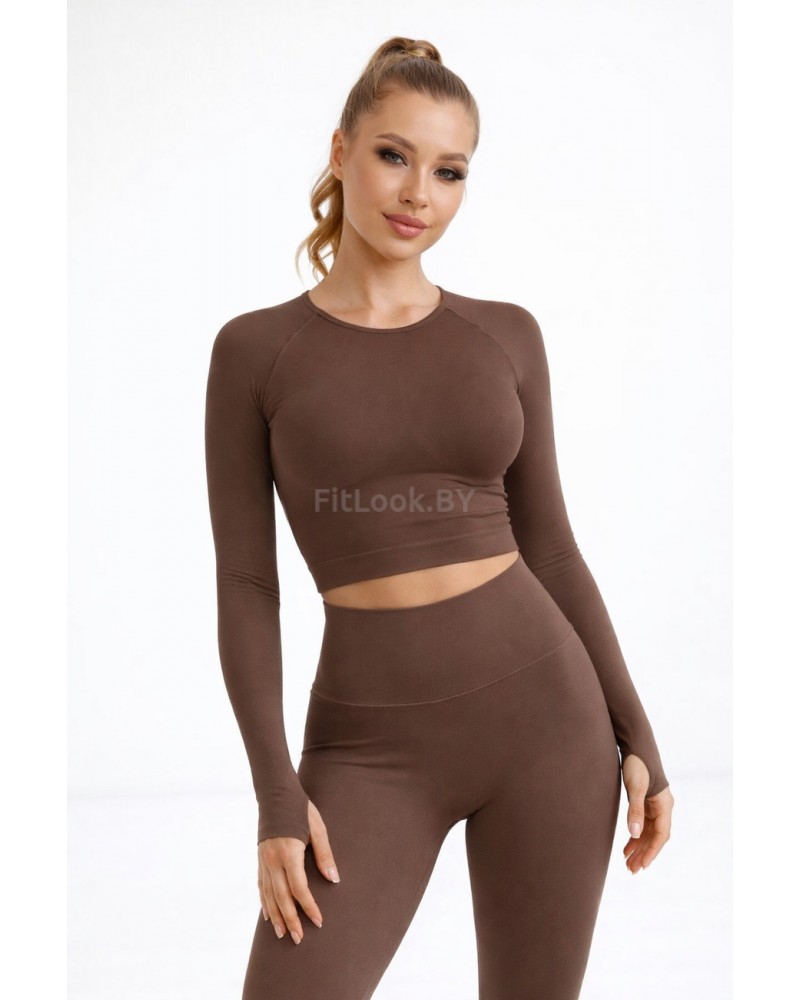 Рашгард FITBASE Long Sleeve Brown 
