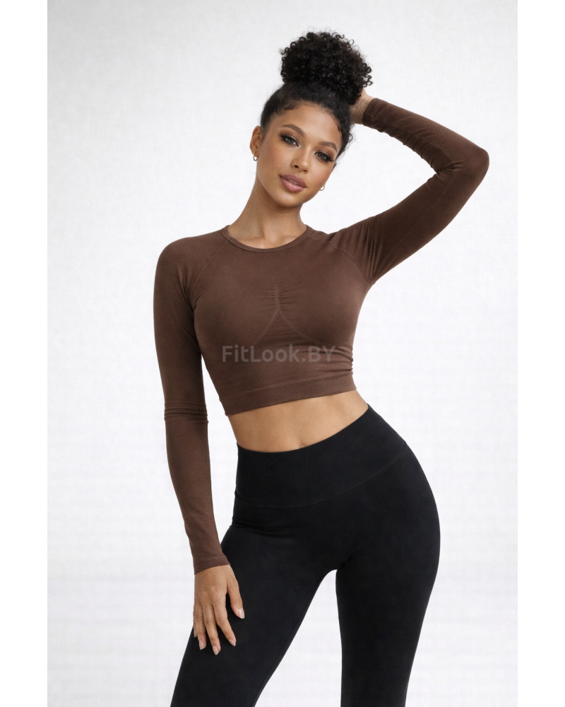 Рашгард FITBASE Long Sleeve Brown 