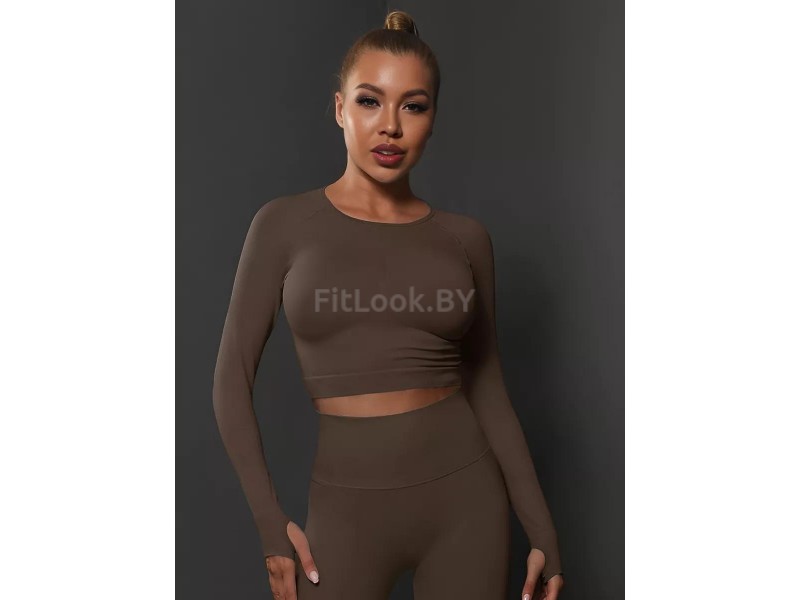 Рашгард FITBASE Long Sleeve Brown 