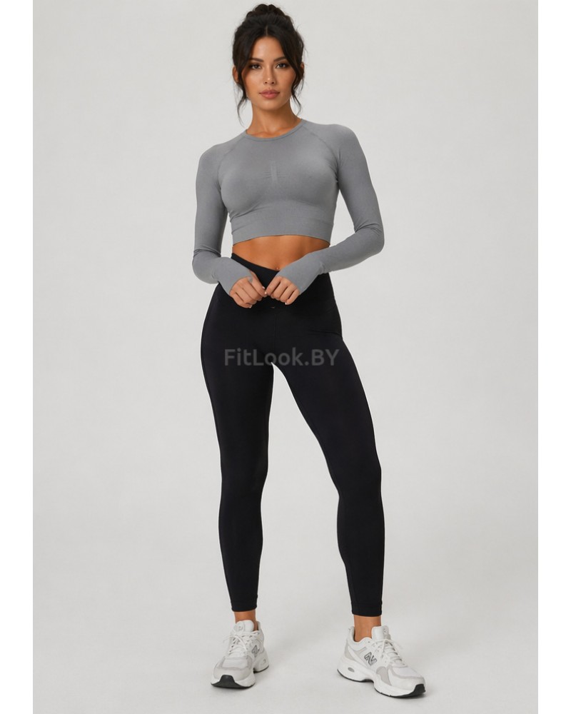 Рашгард FITBASE Long Sleeve Light Grey