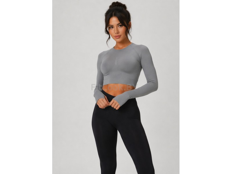 Рашгард FITBASE Long Sleeve Light Grey
